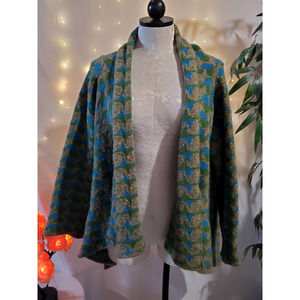 Linda Wilson Women's OS Merino Lambswool Cashmere Open Cardigan Sweater